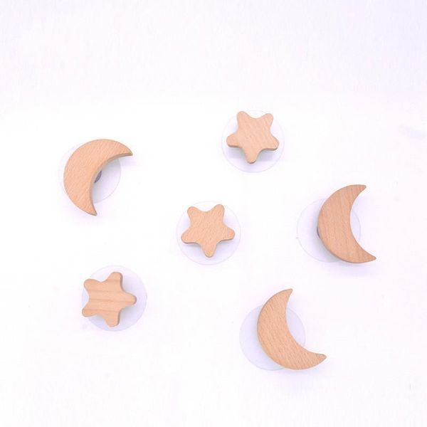 

creative cute star moon cloud shape nail-wall clothes hook children's room decoration key hanger kitchen storage hook1