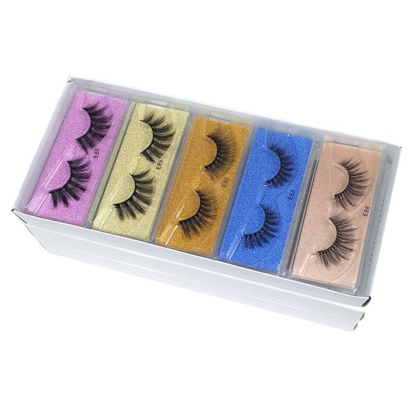 

wholesale eyelashes 10 style 3d mink lashes natural mink eyelashes wholesale false eyelashes colorful card makeup false lashes in bulk