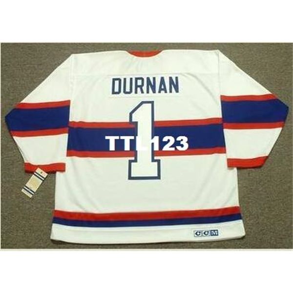 

mens #1 bill durnan montreal canadiens 1946 ccm vintage home hockey jersey or custom any name or number retro jersey, Black
