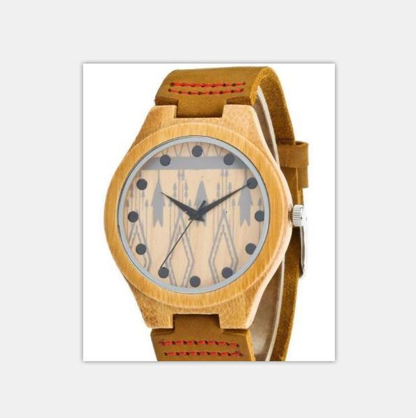 

genuine quartz bamboo wood lovers watch, Silver