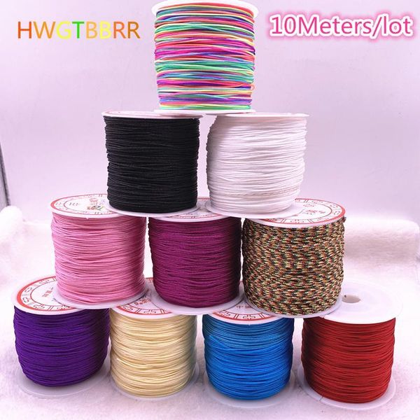 

10meters lot 0.8 1.0mm nylon cord thread chinese knot macrame cord bracelet braided string diy tassels beading string thread h bbybnr