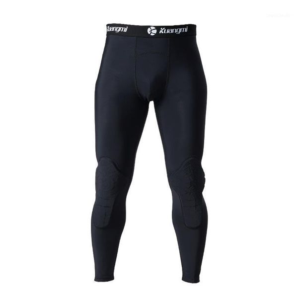 

running pants kuangmi men training tight legging compression sports quick dry trousers gym fitness jogging pant basketball1, Black;blue