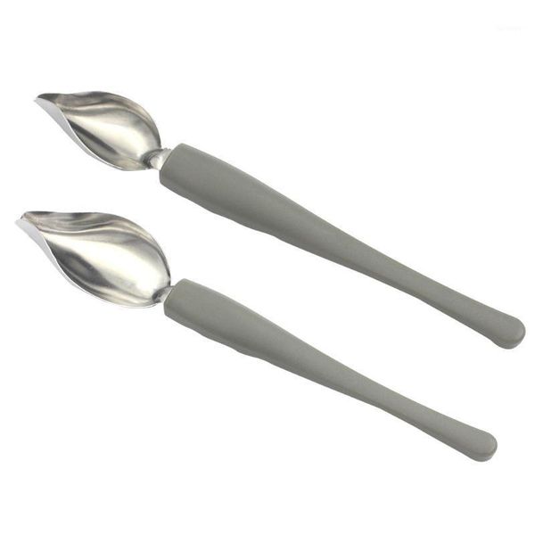 

stainless steel mini spoon portable coffee home decoration anti-slip sauce painting accessories draw tools chef pencil kitchen1