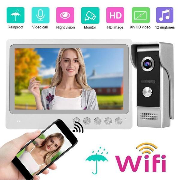 

doorbells doorbell camera 9 inch wifi video intercom kit ip65 waterproof night vision support po shooting recording access system1
