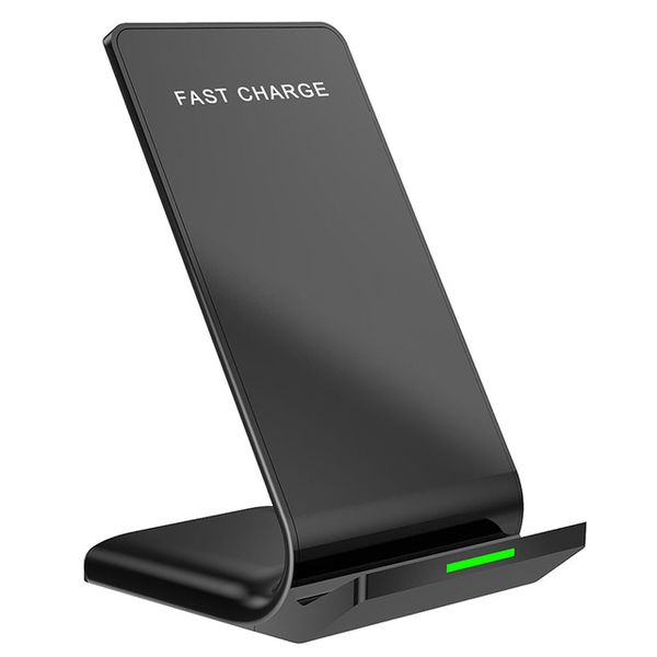 

qi wireless charger stand for smartphone double coil fast charging dock station phone charger