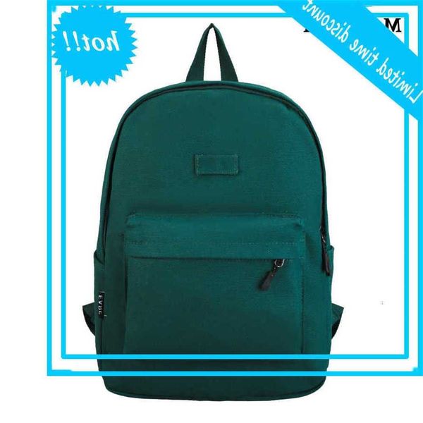 

2020 effen color canvas women single ladies teenagers casual travelers lapbackpack mochila