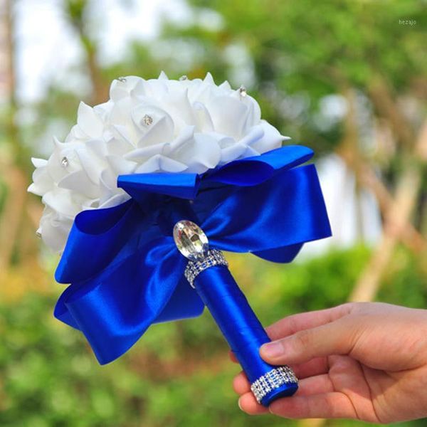 

decorative flowers & wreaths uk artificial fake rose wedding bouquet bridal bride flower decor party supplies1