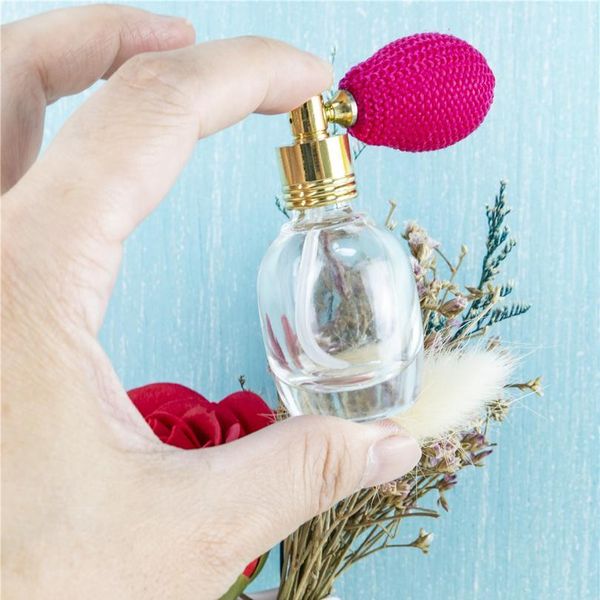 

10ml portable glass perfume nebulizer bottles empty vaporizer cosmetics ellipse bottle with atomizer refillable liquid jlltyy
