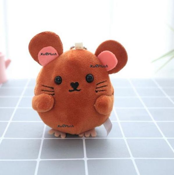 

mini 8cm new year mouse gift plush toy mini animal stuffed plush key chain toy baby dolls sqcnso