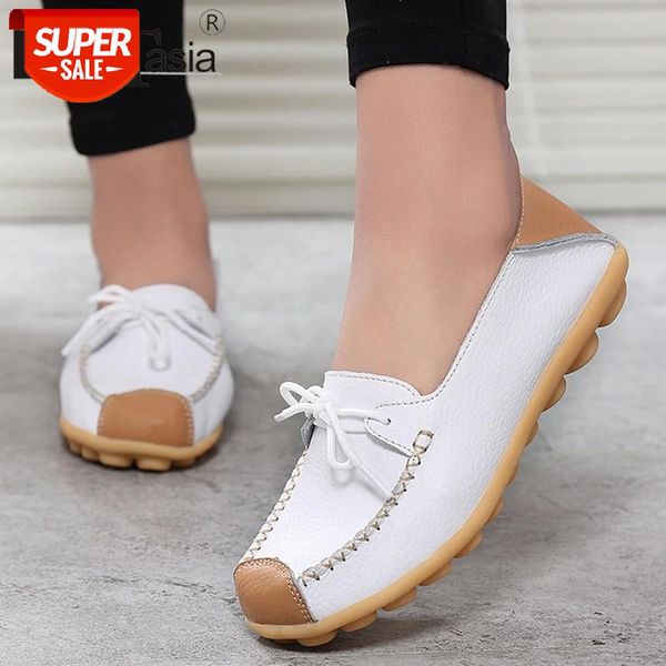 

doratasia 35-44 new ladies genuine split leather loafers 2020 spring casual flats women mixed colors sewing bowtie shoes woman #dj7t