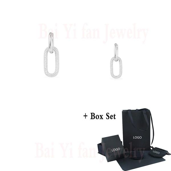 

2021 fashion moroccan jewelry new mono white chain link pierced earrings exquisite buckle chain decoration female romantic gift, Golden;silver