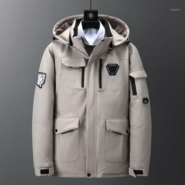 

autumn and winter men plus size padded down jackets warm winter thickening couple cold-proof clothing men casual fashion jacket1, Black