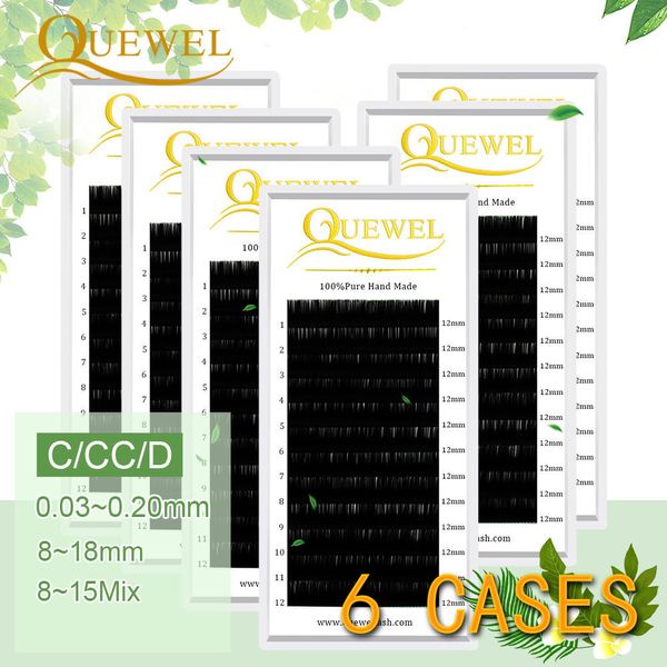 

quewel lashes extension 12 lines/c/cc/d curl silk single curl soft eyelashes grafting individual eyelashes quality natural lm