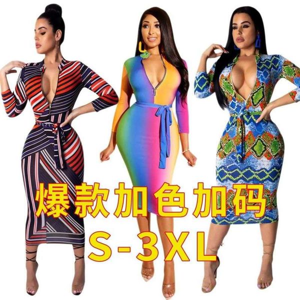 

winter irregular cm2942020 stripe autumn / print slim fit home dress, Black;gray