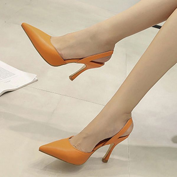 

sandals dress party wedding high heels shoes pointed toe pumps plus size women fashion stiletto ankle strap high heelsmultifunction, Black