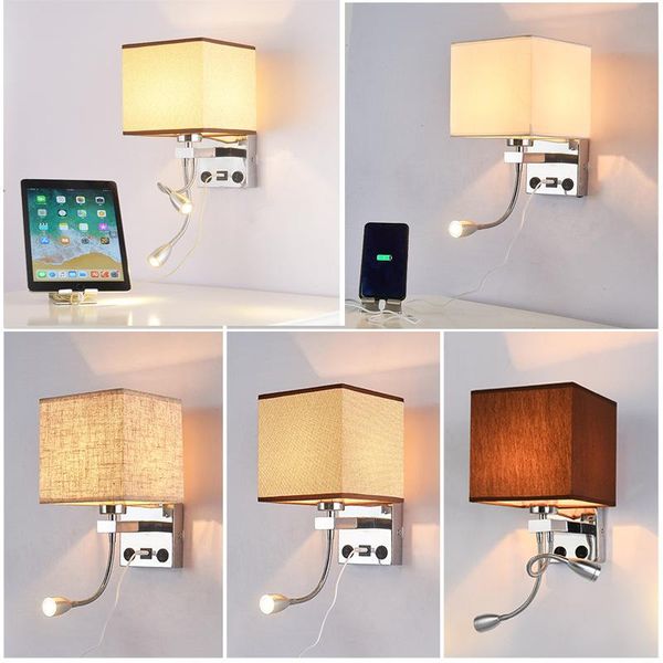 

modern indoor led wall lamp bedside bedroom applique sconce with switch bulb interior headboard home l wall lights wj1023