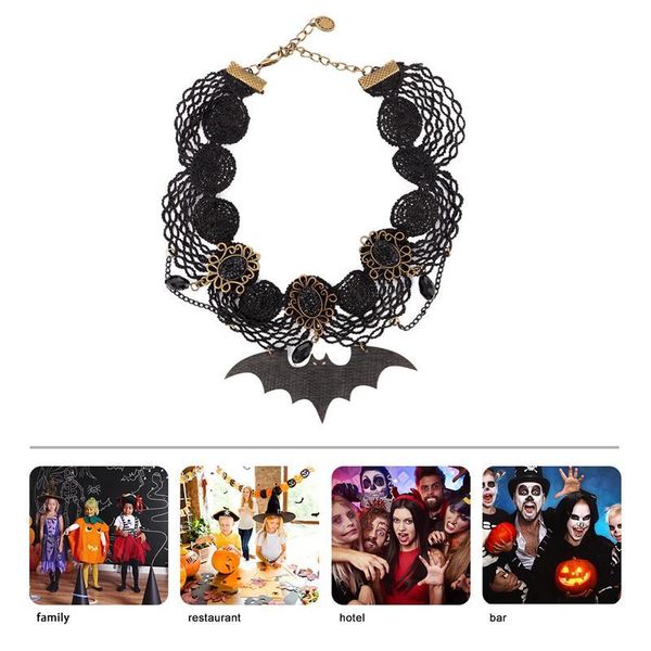 

женщины хэллоуин ожерелье декор мода ключицы ожерелье sexy кружева шеи хэллоуин bat choker ожерелье женщин хэллоуин jllotd garden_light