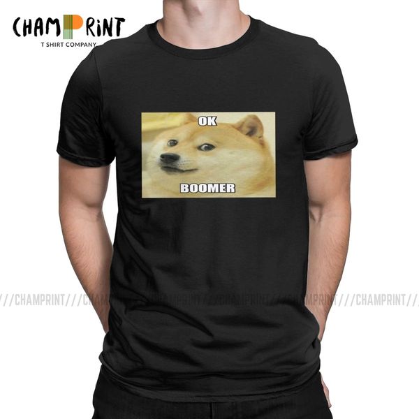 

men's t-shirt doge ok boomer unique tees short sleeve funny okay meme t shirt o neck clothing new arrival sport hooded sweatshirt hoodi