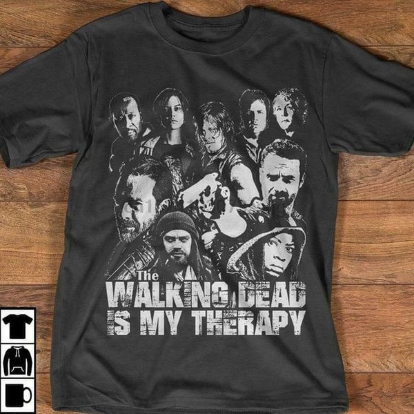 

the walking dead is my therapy men s 6xl hoodie designers t shirts sweatshirt