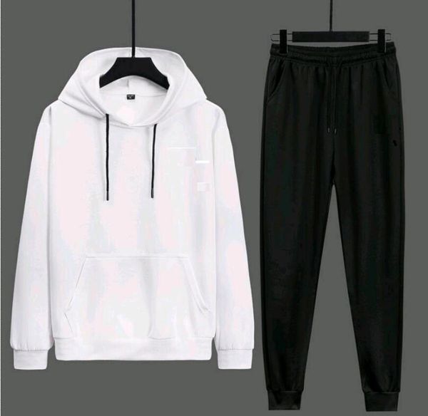 

man pullover sweatshirts men's sweater classic long sleeve sweatshirt desig fashion autumn spring clothing two pieces -xxxxl cxf8303, White;black