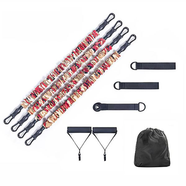 

resistance band bench press push up removable chest muscle builder arm expander home workouts gym fitness travel rod