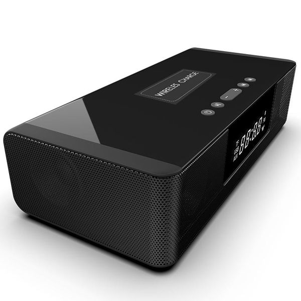 

rsionch wireless bluetooth speaker soundbar music stereo tv speakers home theater sound bar tf u-disk clock lcd display for pc