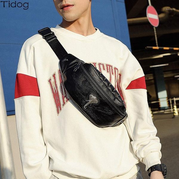 

tidog personality rivet korean version of the trend chest bag1