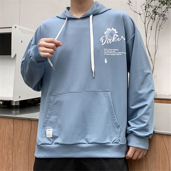

men's hooded sweater casual autumn winter long-sleeved flower printed fashion pullover new style m-4xl