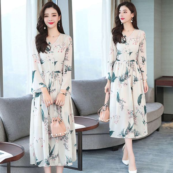 

long 2019 new spring women's summer sleeve chiffon first love drs, Black;gray