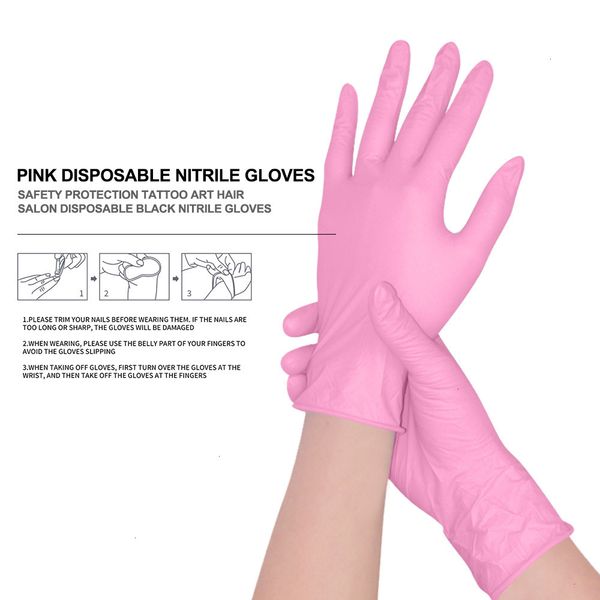 

quality safety permanent factory pink tattoo high factoryak08mskeup disposable art salon protective nitrile gloves