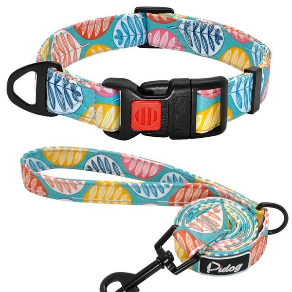 

fashion dog collar pet puppy dog collar leash lead set printed collar dog walking leash for small medium dogs chihuahu wmteol