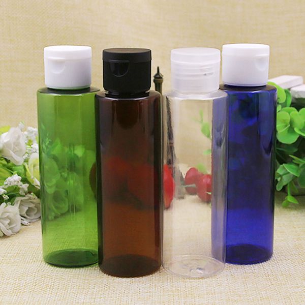 60pcs 100ml verdes marrons vazios garrafas de plástico recarregáveis ​​Originales recipientes de carga de água Perfume Atacado Varejo Frete Grátis