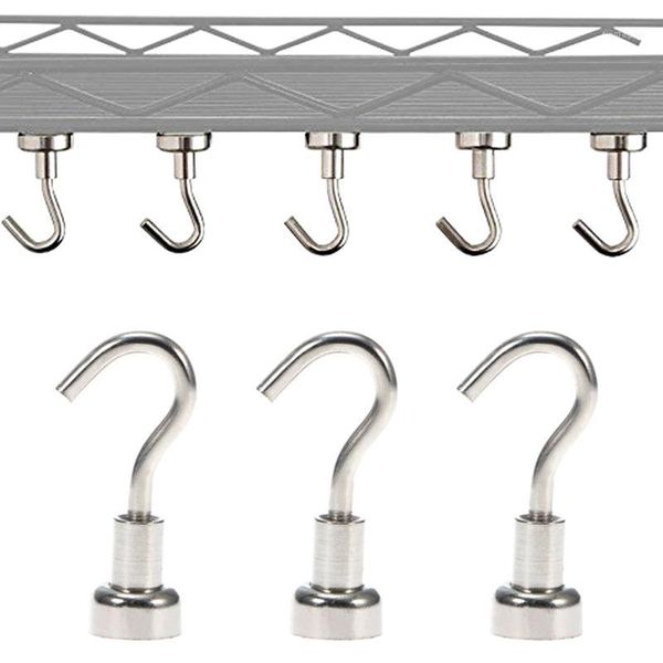 

hooks & rails 4pcs magnetic powerful heavy duty neodymium magnet refrigerator surfaces not scratch mu1