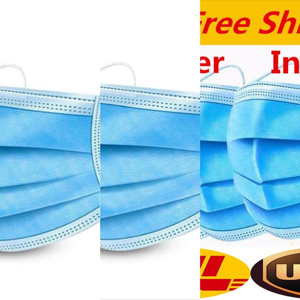 

disposable thick 3-layer dhl protection and personal health mask with earloop mouth face sanitary masksoutlet742n