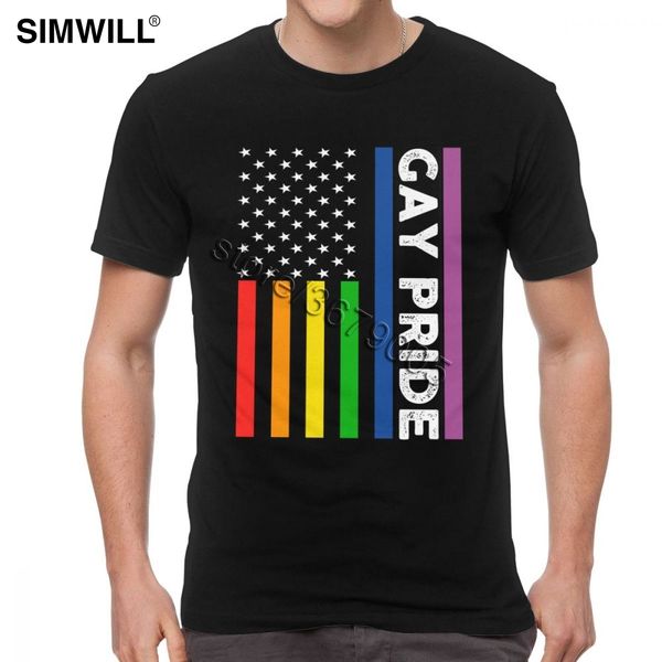 

gay pride american flag tees fashion short sleeve tshirt round neck luxury streetwear lgbt sport hooded sweatshirt hoodie men t shirt