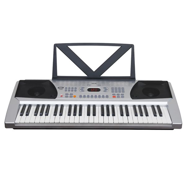 

electronic keyboards 54 keys multifunctional silver electronic piano with music stand music electronic keyboard for beginner