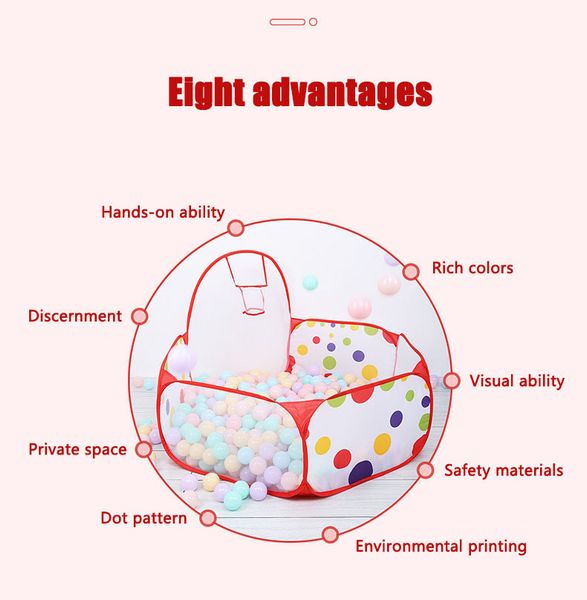 

pit playpen baby 1.5m children dry kids ball pool portable child play tent with basketball hoop outdoor ballenbak toys