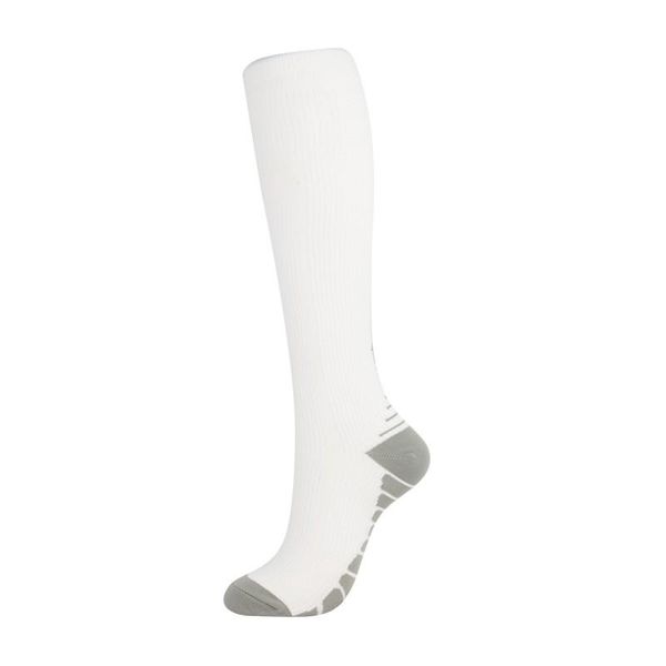 

sports socks 1 pair breathable cushion knee high compression running for men and women, Black