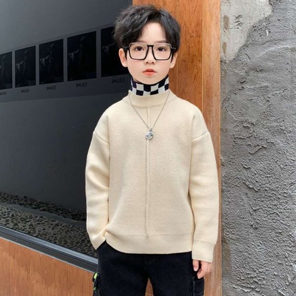

of two high collar children's piec sweater, simple winter cloth for middle school and universi children z3dp, Blue