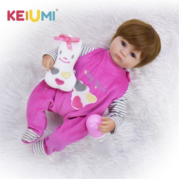 

fashion 17 inch newborn dolls soft silicone vinyl realistic babies reborn dolls 42 cm lifelike bebe christmas gifts for menina y200111