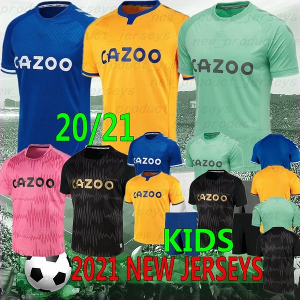 

thai 20/21 soccer jerseys richarlison kean sigurdsson football shirt uniforms allan rodriguez calvert lewin walcott man kids, Black;yellow