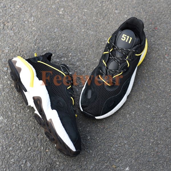 

treeperi basf runner 511 black white yellow reflective sneakers men women trainers running shoes us 6.5 eur 37 for women