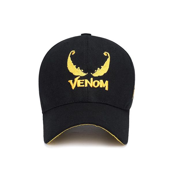 

new mens womens venom embroidery baseball cap couple hip hop cotton hat fashion golf hats outdoor sports snapback caps dad hats h wmtyyy, Black;white