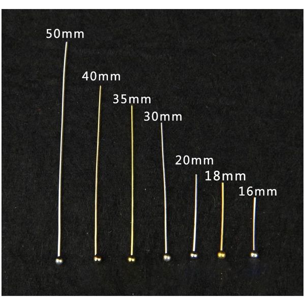 

200pcs lot 16 20 25 30 40 50 mm gold metal ball head pins for diy jewelry making head pins findings dia f sqcihx, Gray