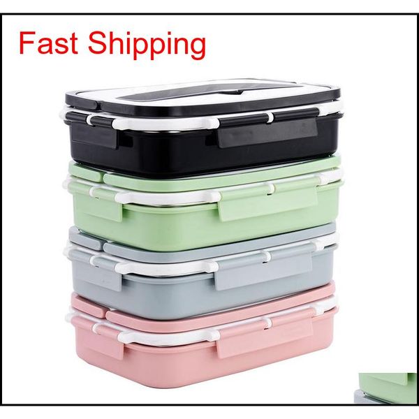 

portable bento student lunch box fully sealed food 4-compartment 3 grids lunch box thermal for food 304 stainless ste qylboo bdetoys