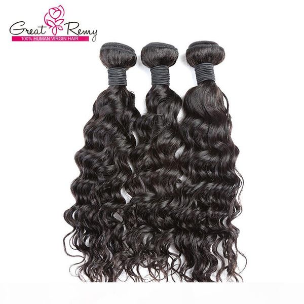 

new arrival loose curly wave human hair bundles 8-34inch greatremy brazilian virgin hair extensions, Black