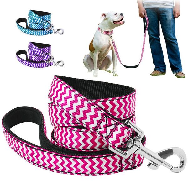 

120cm dog walking running leash nylon padded pet dog lead belt leashes for small medium do sqcxof