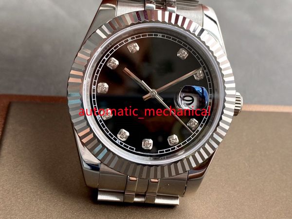 

fashion black dial mens watch 41mm 126334 stainless steel jubilee automatic mechanical 904l sapphire luxury wristwatches ar334, Slivery;brown