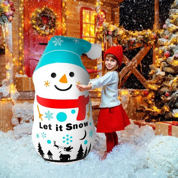 

45 inch pvc inflatable snowman inflatable tumbler large outdoor christmas decoration christmas ornaments 2020