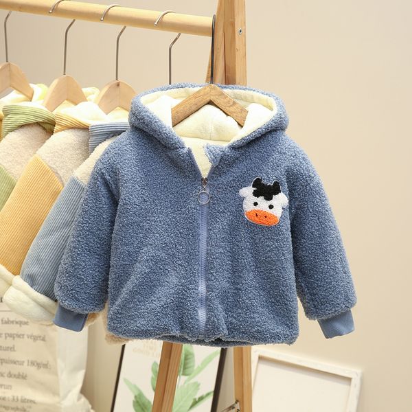 

baby boys/girls christmas autumn winter jackets coats children hoodies outerwear kids warm cute outfits leather thicken coats, Blue;gray